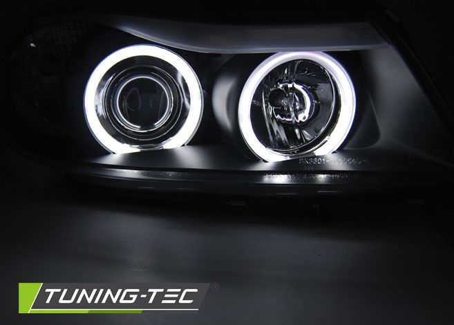 Faruri BMW E90/E91 03.05-08.08 angel eyes CCFL negru