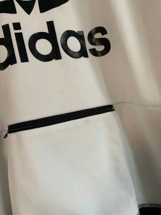 Hanorac Adidas Originals negru cu alb marime L