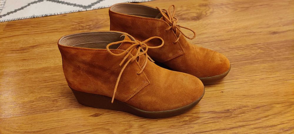 Clarks Athie Terra Botine cu platforma wedge 38