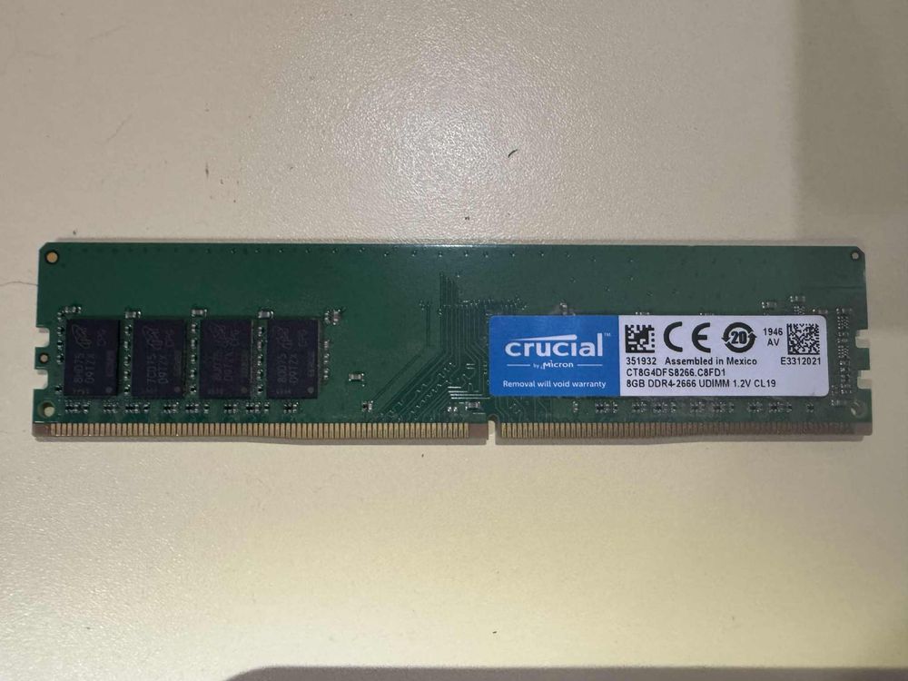 8GB 2666mhz Crucial DDR4 RAM