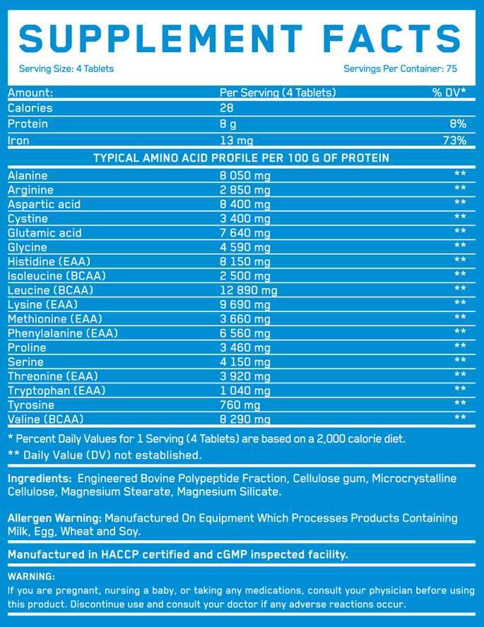 Амино Киселини - EVERBUILD Cryo Beef Amino 8000mg - 300tabs. - бр.