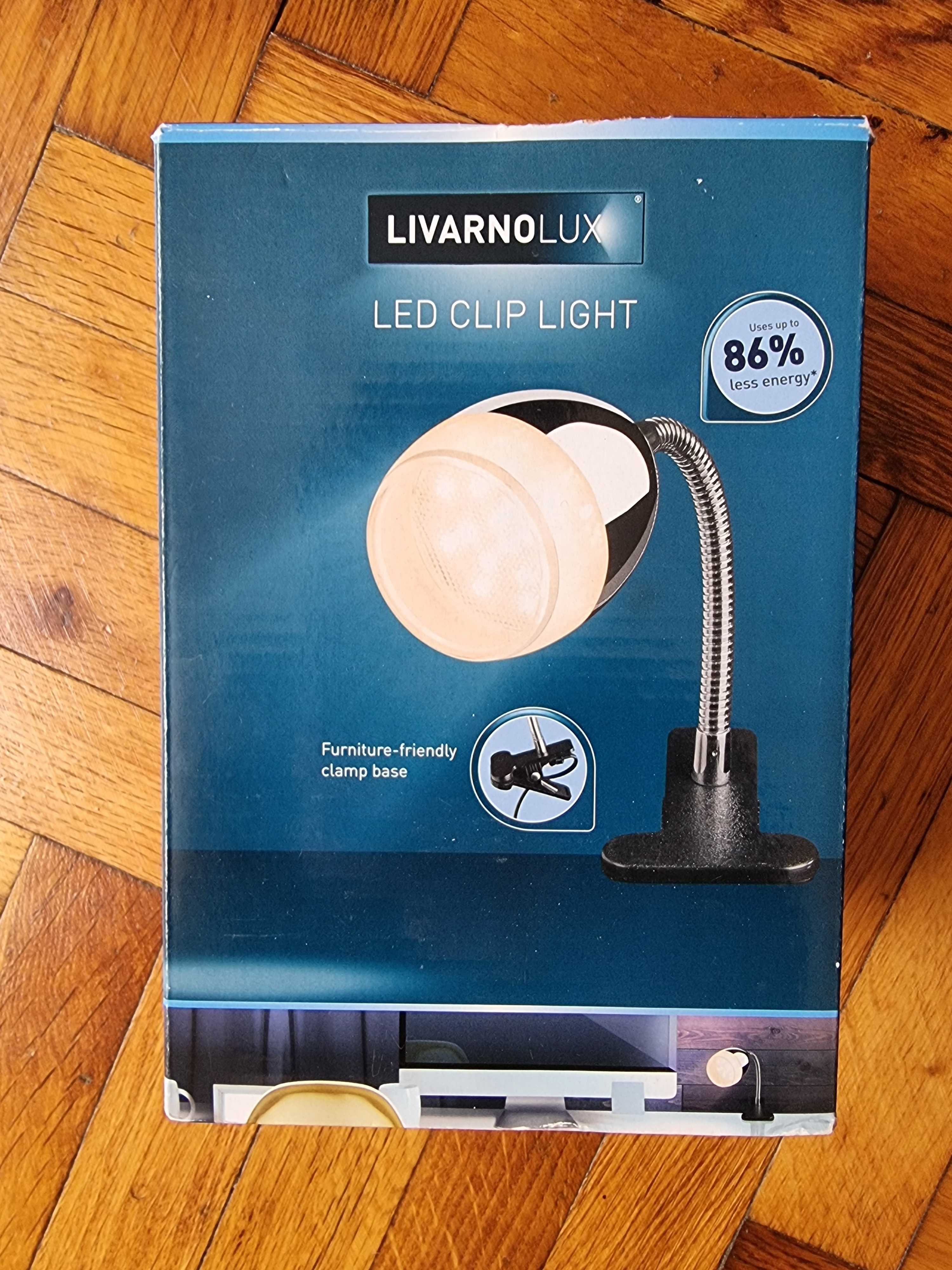 Veioza cu led, lampa de birou cu clips, reglabila