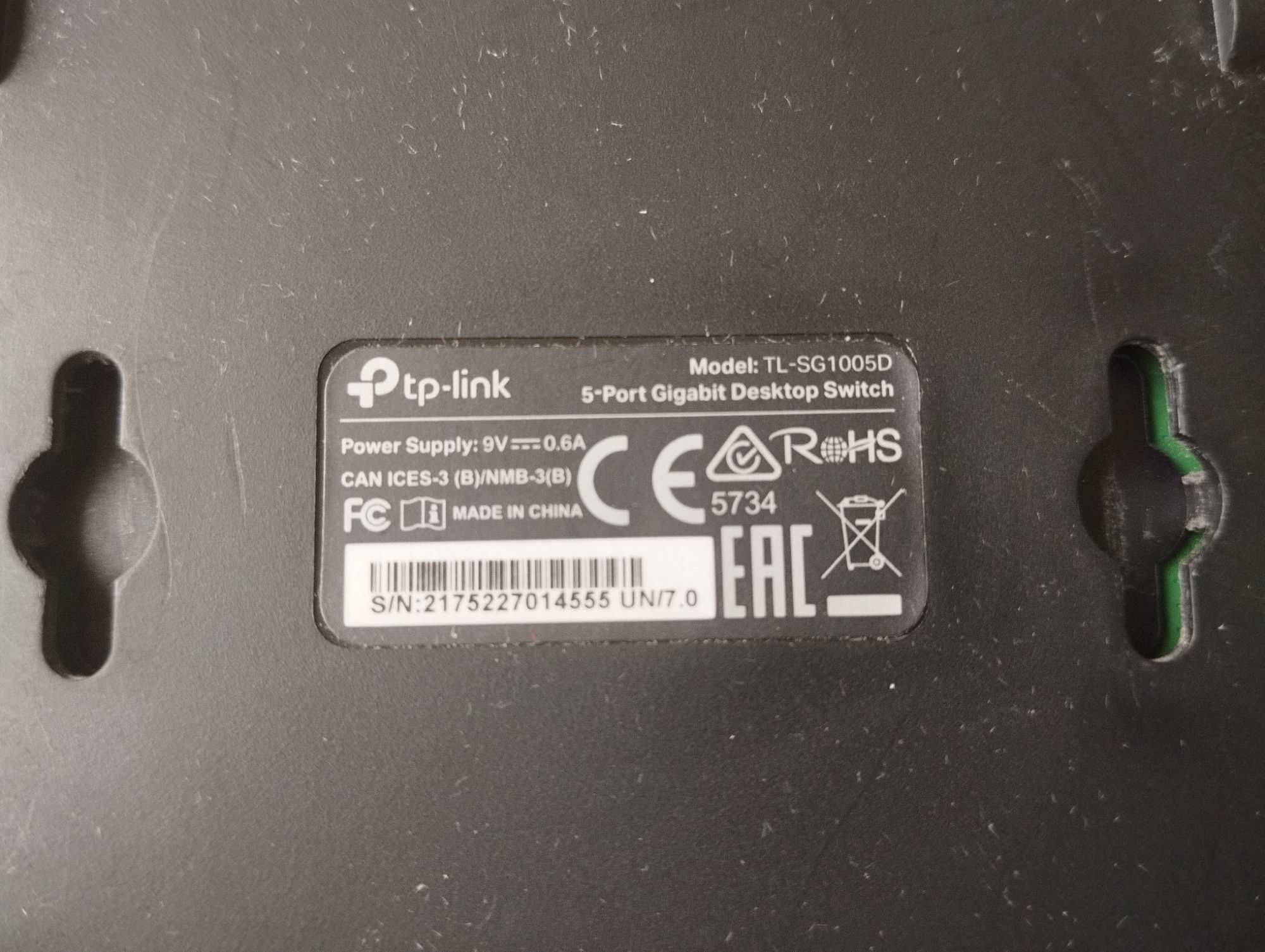 Суич TP-Link Gigabit 5 Port TL-SG1005D