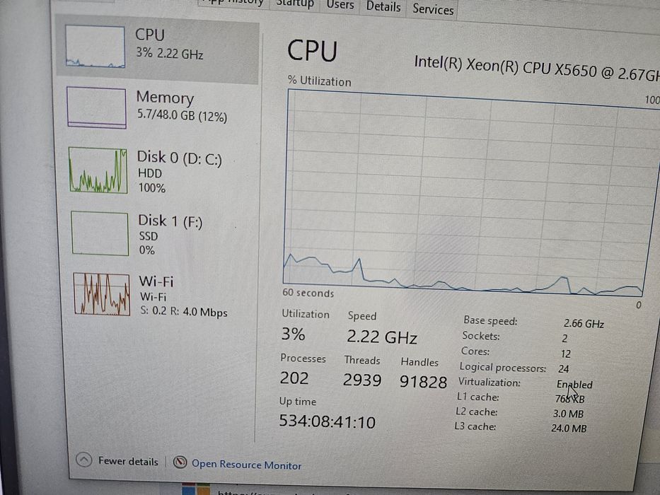 Vand workstation HP Z600