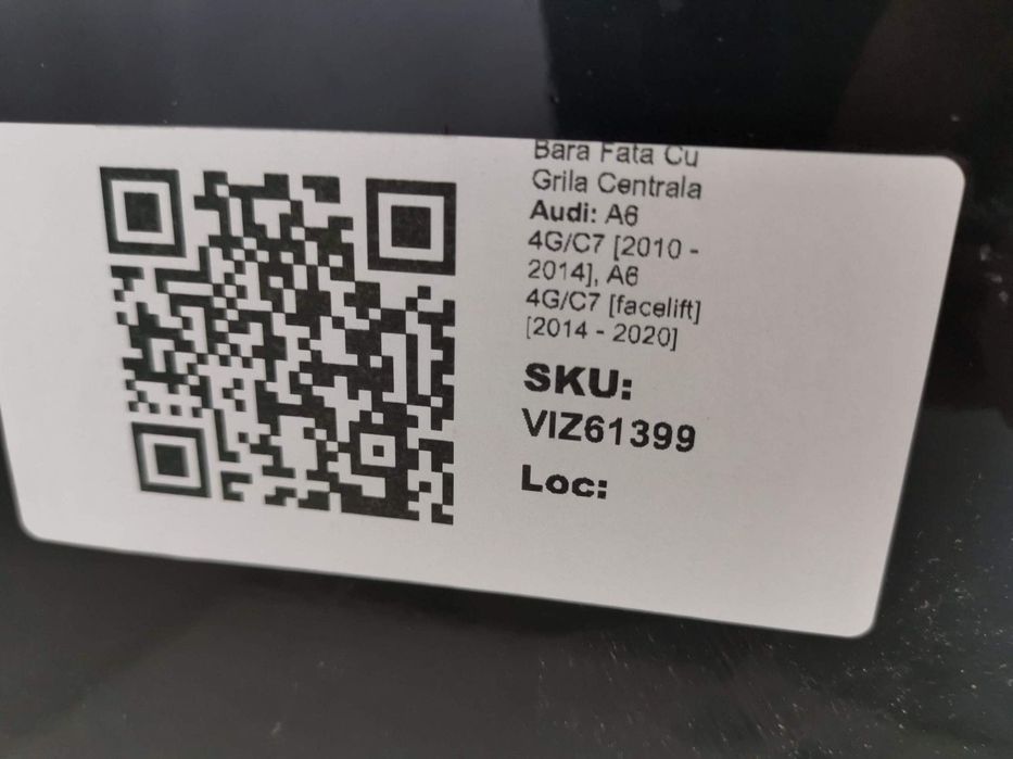 Bara Fata Completa Cu Grila Centrala Audi A6 4G/C7 2010 2011 2012 2013