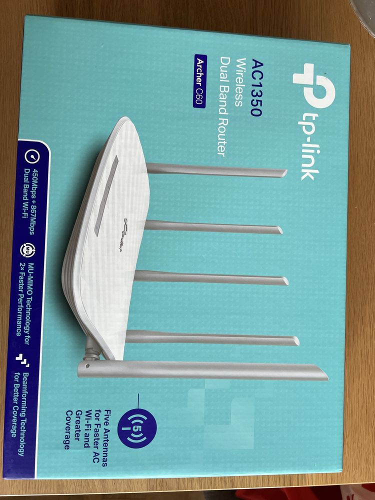 Tp-link Archer C60 AC1350 безжичен двулентов рутер