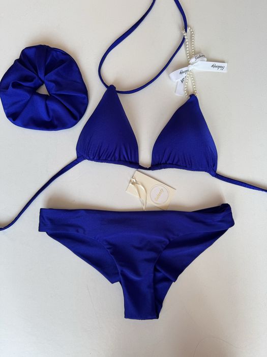 Бански дамски в кафяво синьо сиво