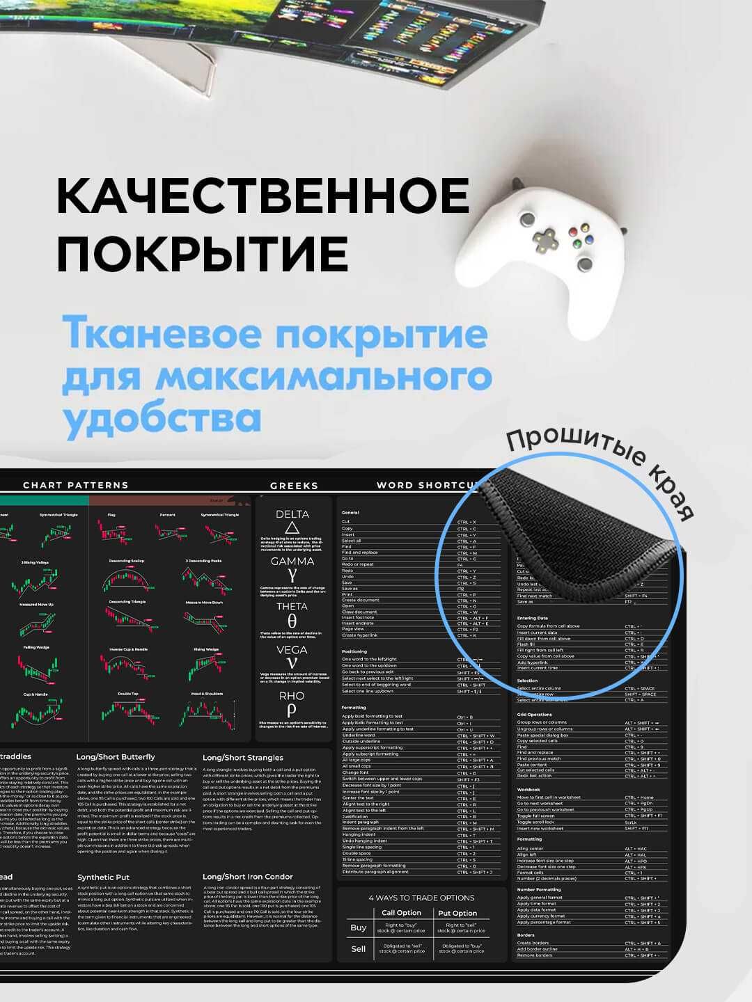 Коврик для мыши, большой игровой коврик для трейдеров, трейдинг