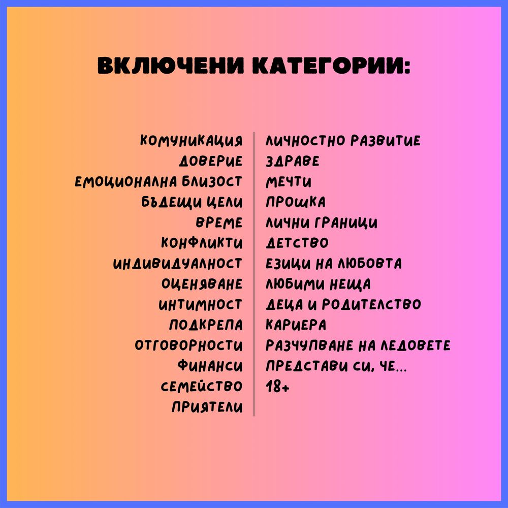 Игра с въпроси за двойки - Идеалния подарък за Свети Валентин