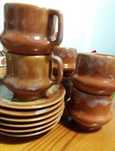 Set cafea 6 cești cu farfurii