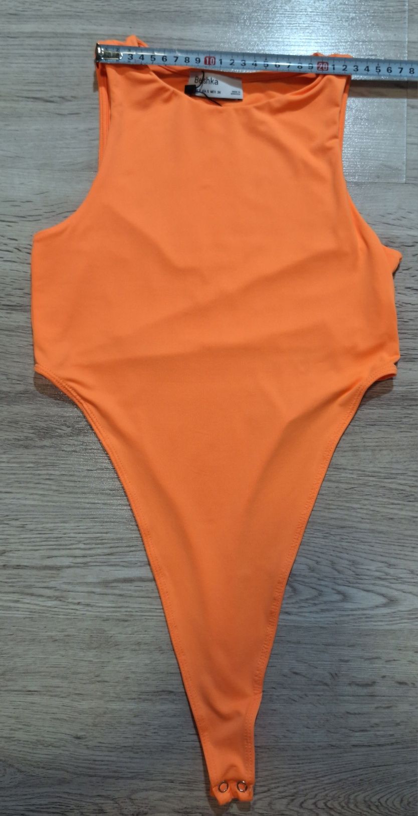 Body portocaliu Bershka, mărimea S, material elastic