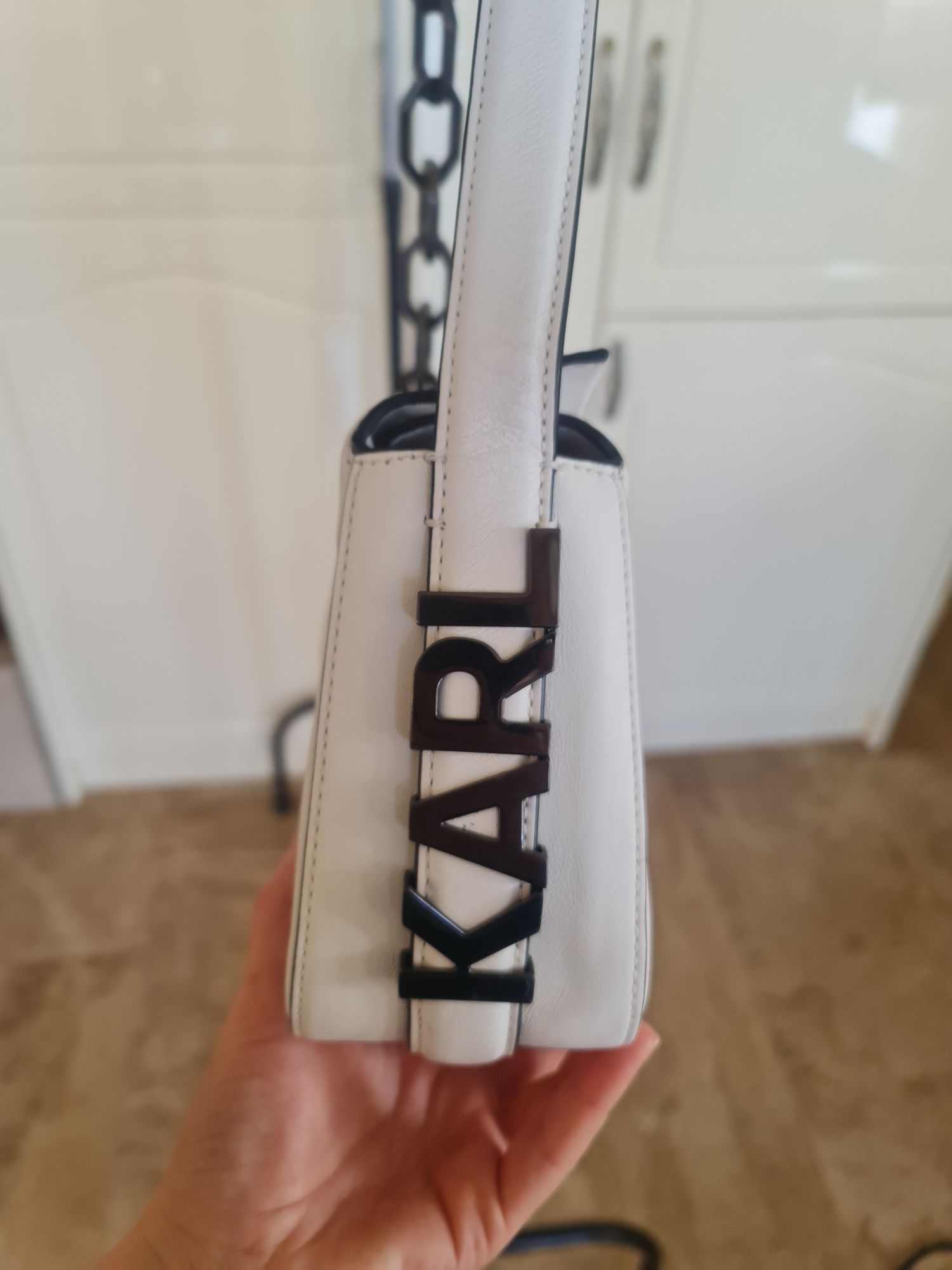 Karl Lagerfeld кожена чанта Карл Лагерфелд