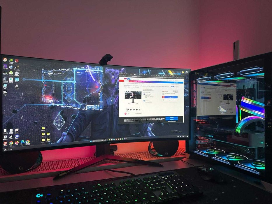 Monitor Gaming curbat 34 LED Nano IPS LG 34GN850-B 2k 160hz g-Sync