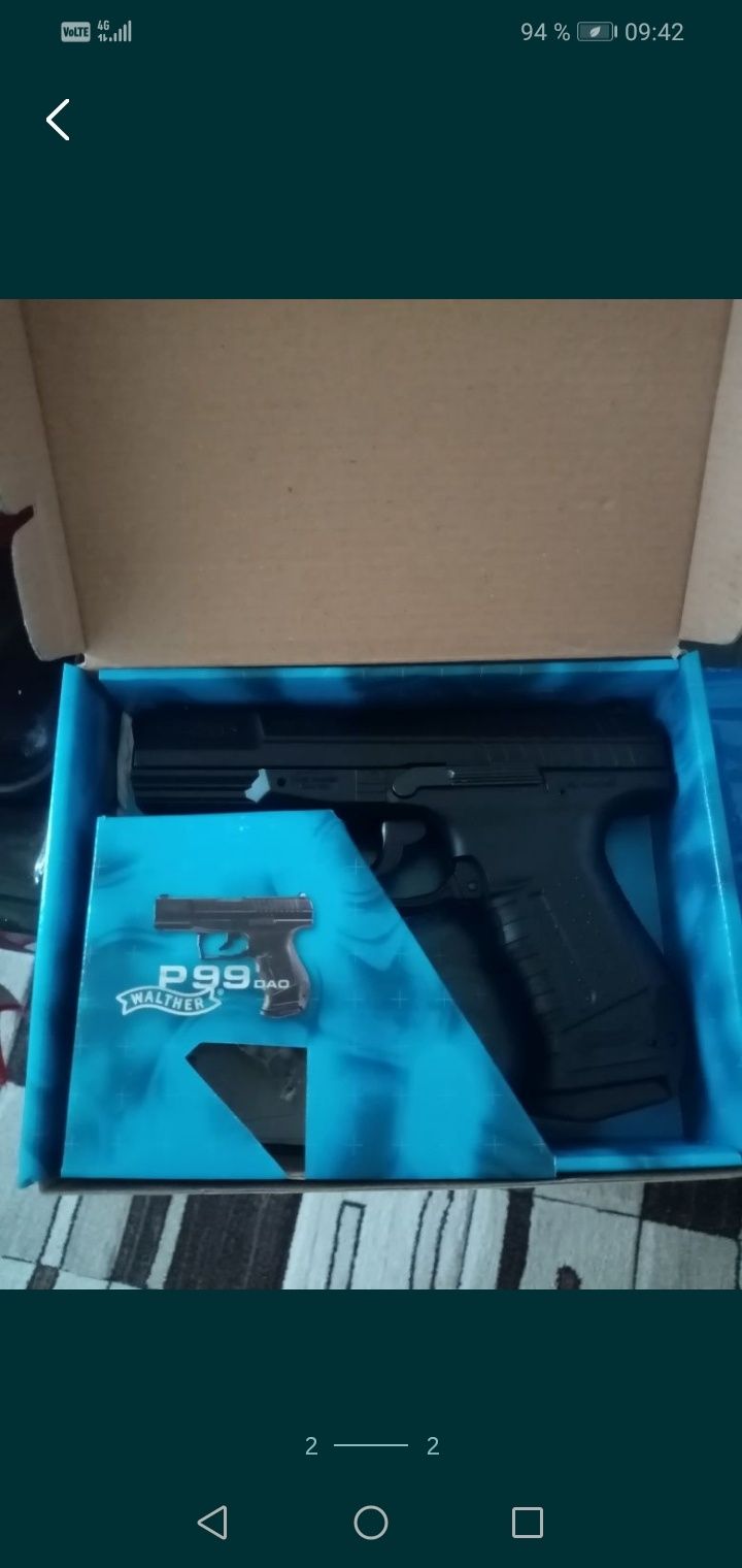 Vand pistol airsoft walter p99 dao 4j