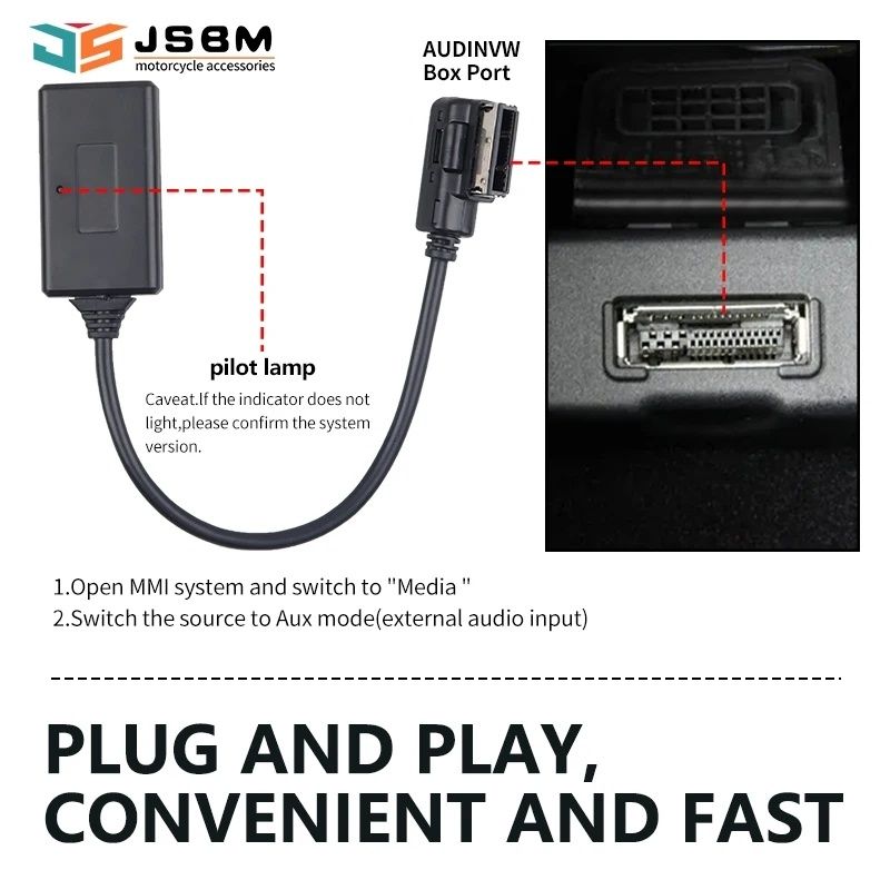 Cablu auxiliar Bluetooth AMI MMI 3G Audi Volkswagen Skoda Seat