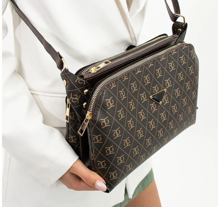 Чанта дамска кафява