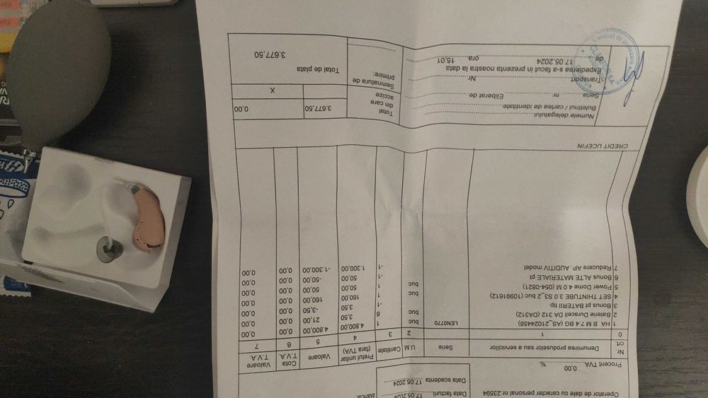 Aparat auditiv Audio Service HA B M 7.4 BG +accesorii incluse