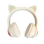 Casti Wireless Urechi de Pisica Albe