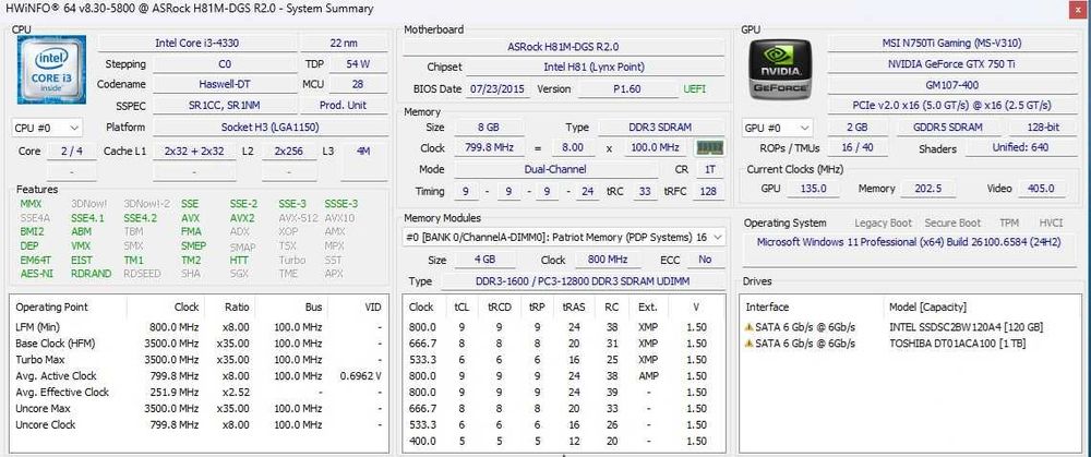 Офис компютър, Intel i3-4330 процесор,NVIDIA GeForce 750Ti видео карта