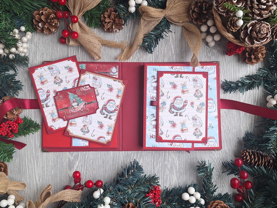 Коледен, скрапбук албум "Елфче", ръчна изработка /63.18-19