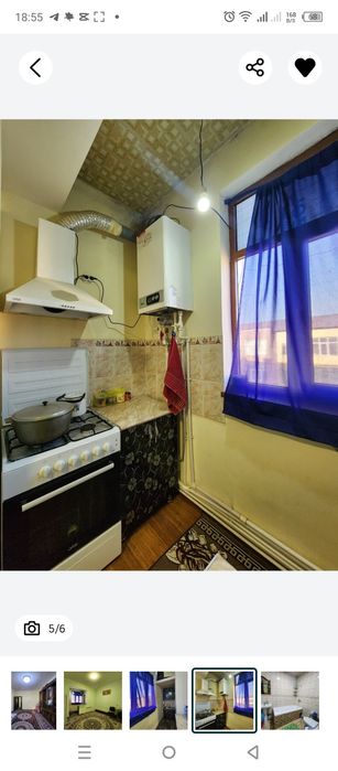 6 mikrorayonda 1 xonali kvartira ijaraga beriladi