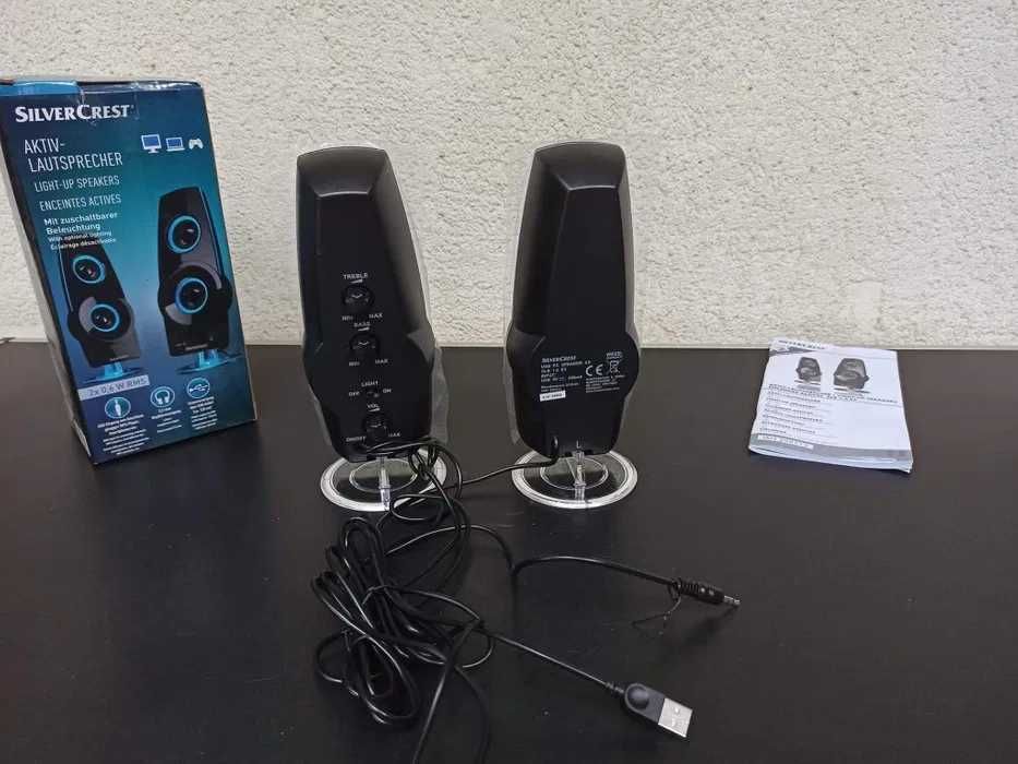 Boxe USB Silvercrest Cu iluminare comutabilă noi cutie