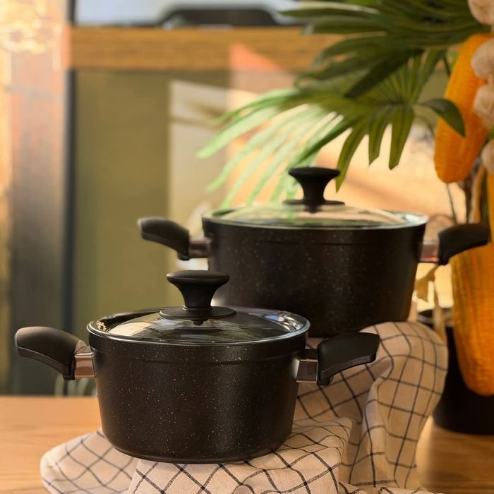 Комплект Тенджери 7части KARACA BioGranit 
BLack Gold