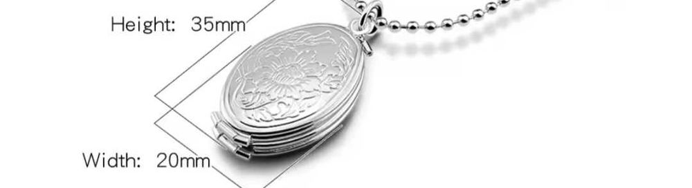 Дамско сребърно бижу за снимки (925s) на кожена верижка