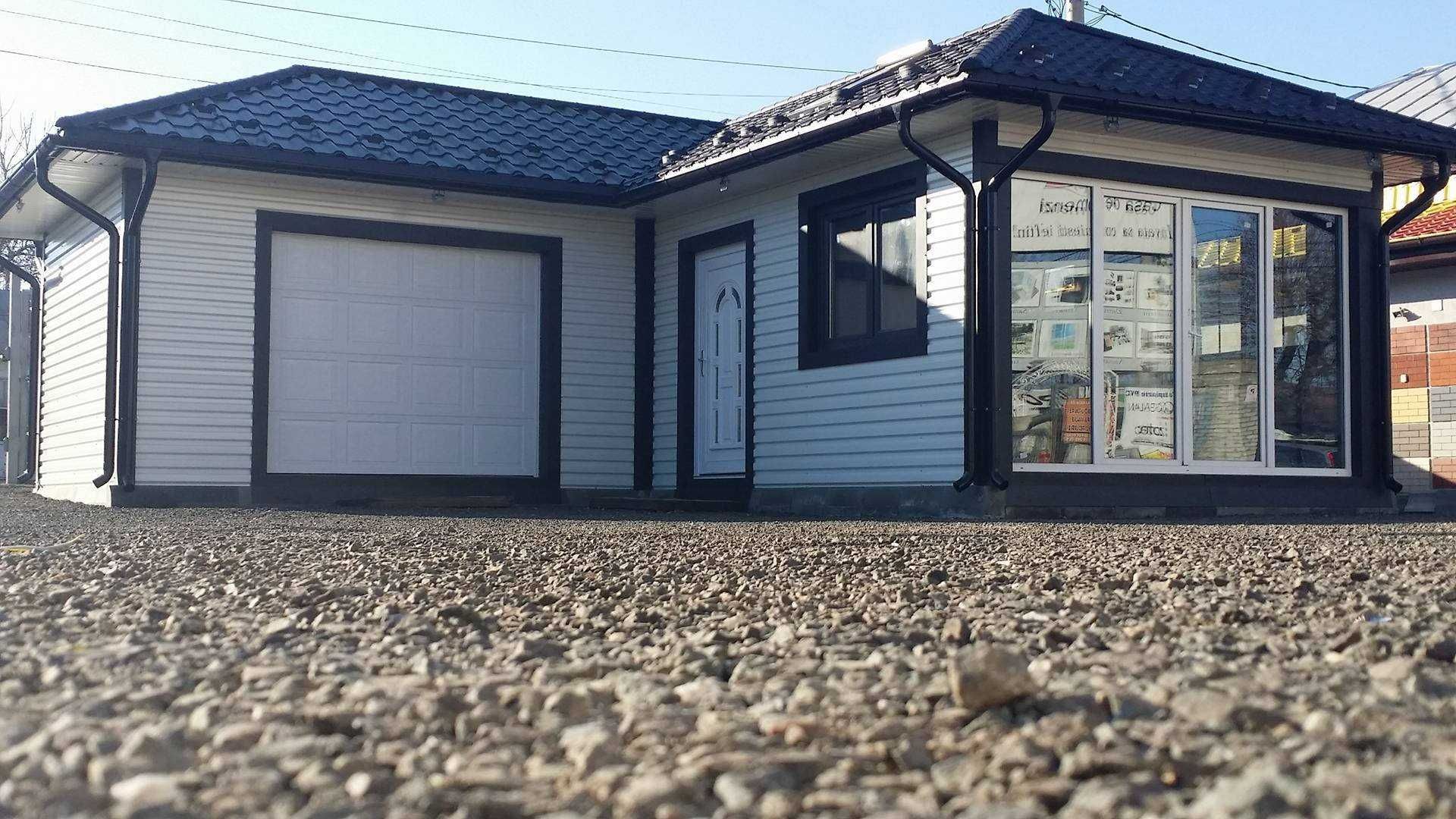 Casa, garaje auto pe structura metalica si panou sandwich termoizolant