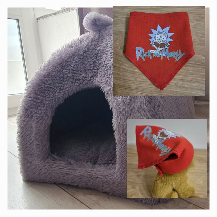 Подарок внутри! Домик для кошки или собачки в подарок бандана..