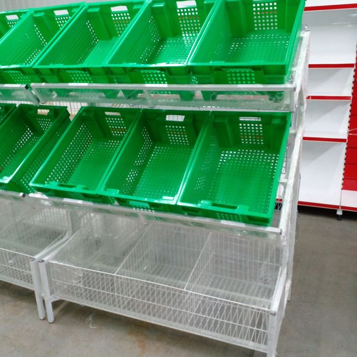 Стеллажи полки торговые витрины для магазинов