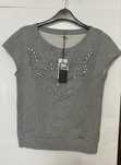 Bluza Guess, noua, gri cu broderii si pietre , XS