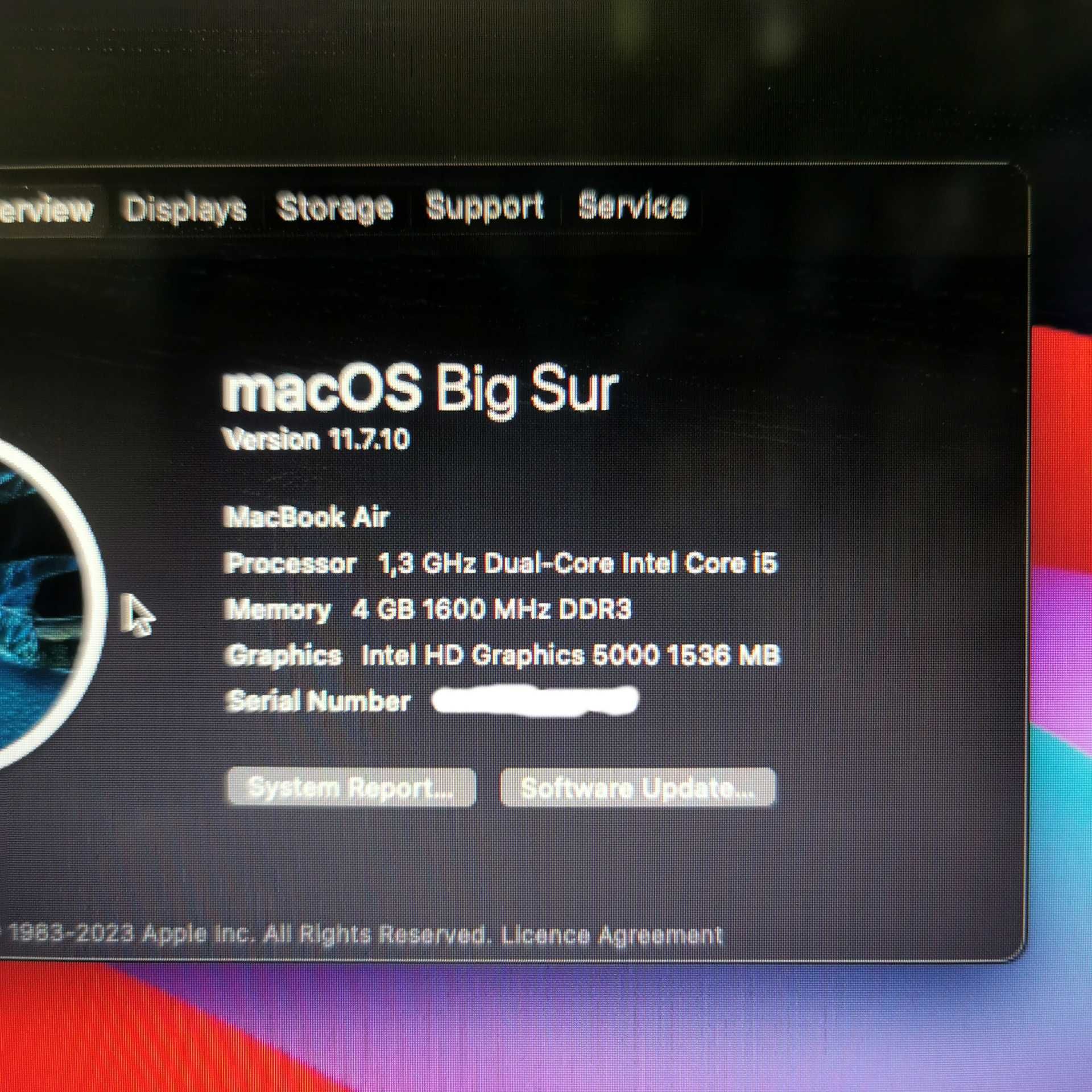 MacBook Air 13 Intel i5, 128GB SSD, 4GB RAM БГ клавиатура / Бартер