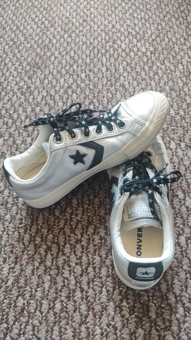Детски сребристи кецове Converse 32 н.