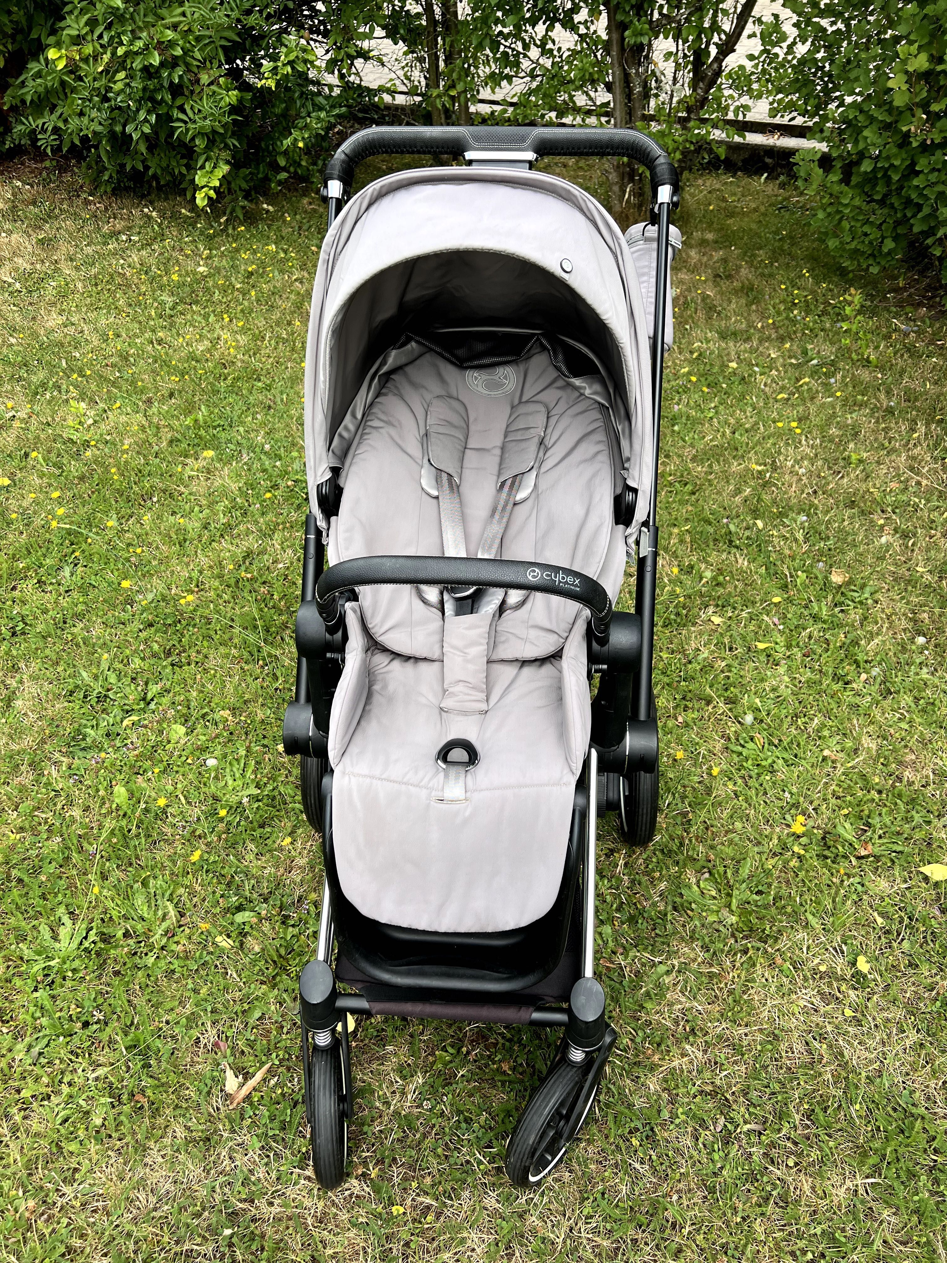 Пълен комплект електрическа детска количка CYBEX e-PRIAM Mirage Grey