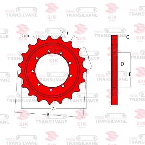 Roata dintat/Steluta pentru TB125