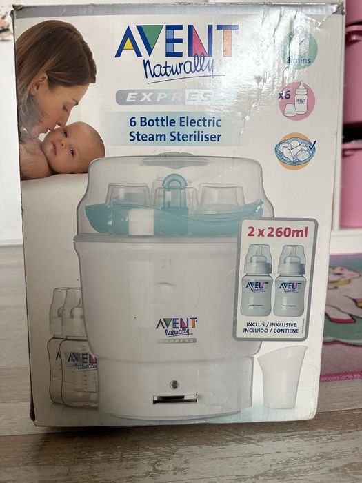 Стерилизатор Philips Avent с подарък 2 шишета и биберони