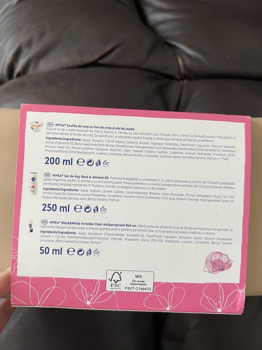 Set Nivea gel de dus, crema si deodorant-ideal cadou