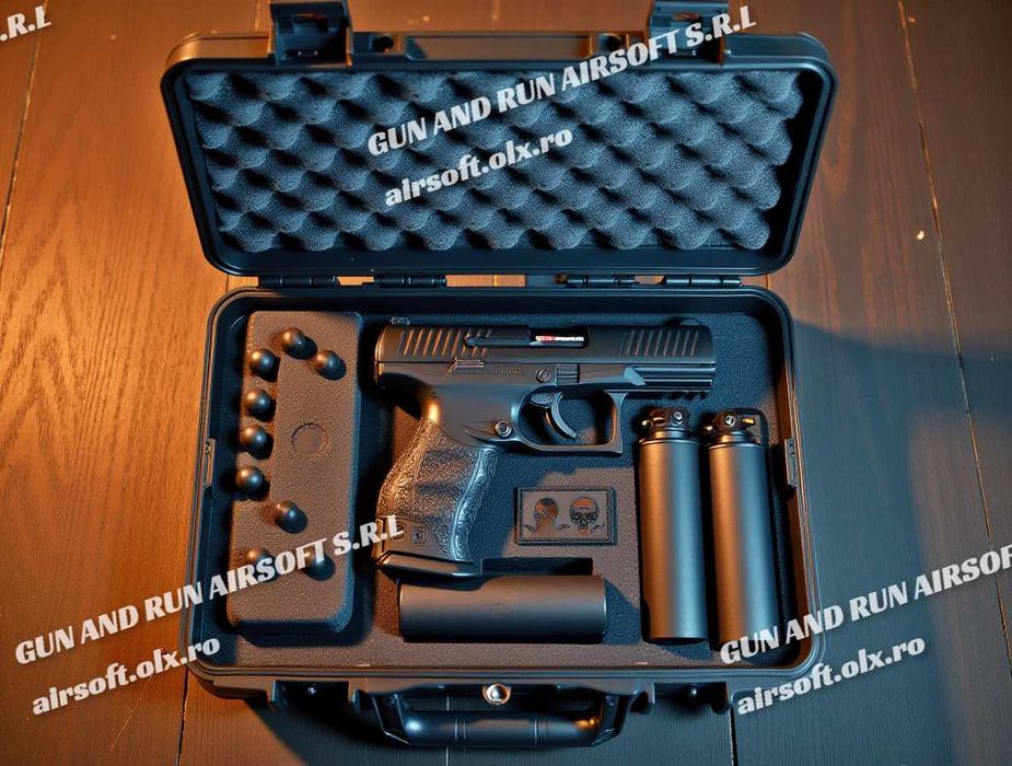 Pistol Modificat Cu Recul 20 JOULI+!! (Cu Bile De Cauciuc) Co2 Pusca