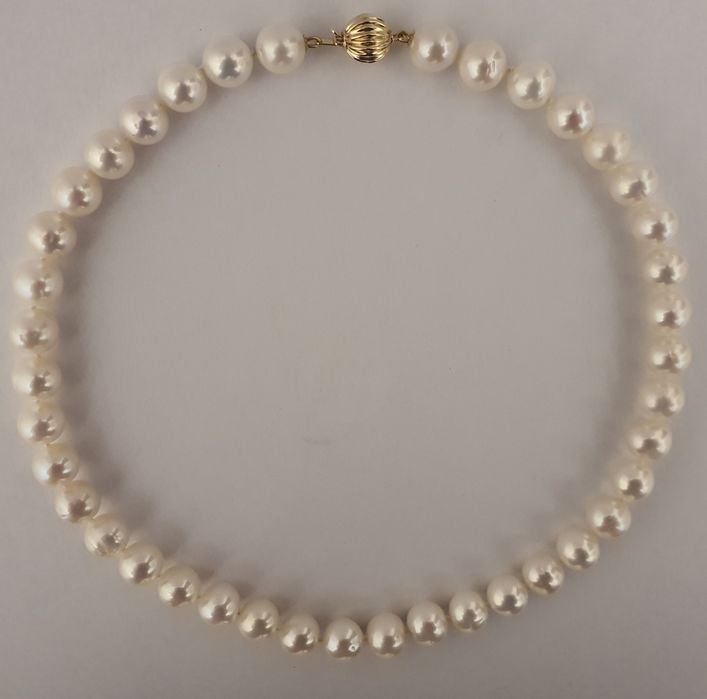 colier luxos perle naturale edison 11.5mm si aur 14k