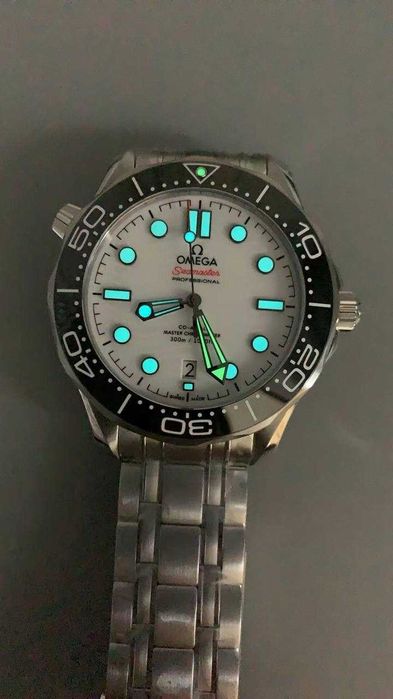 omega seamaster diver 300m сребро/бяло