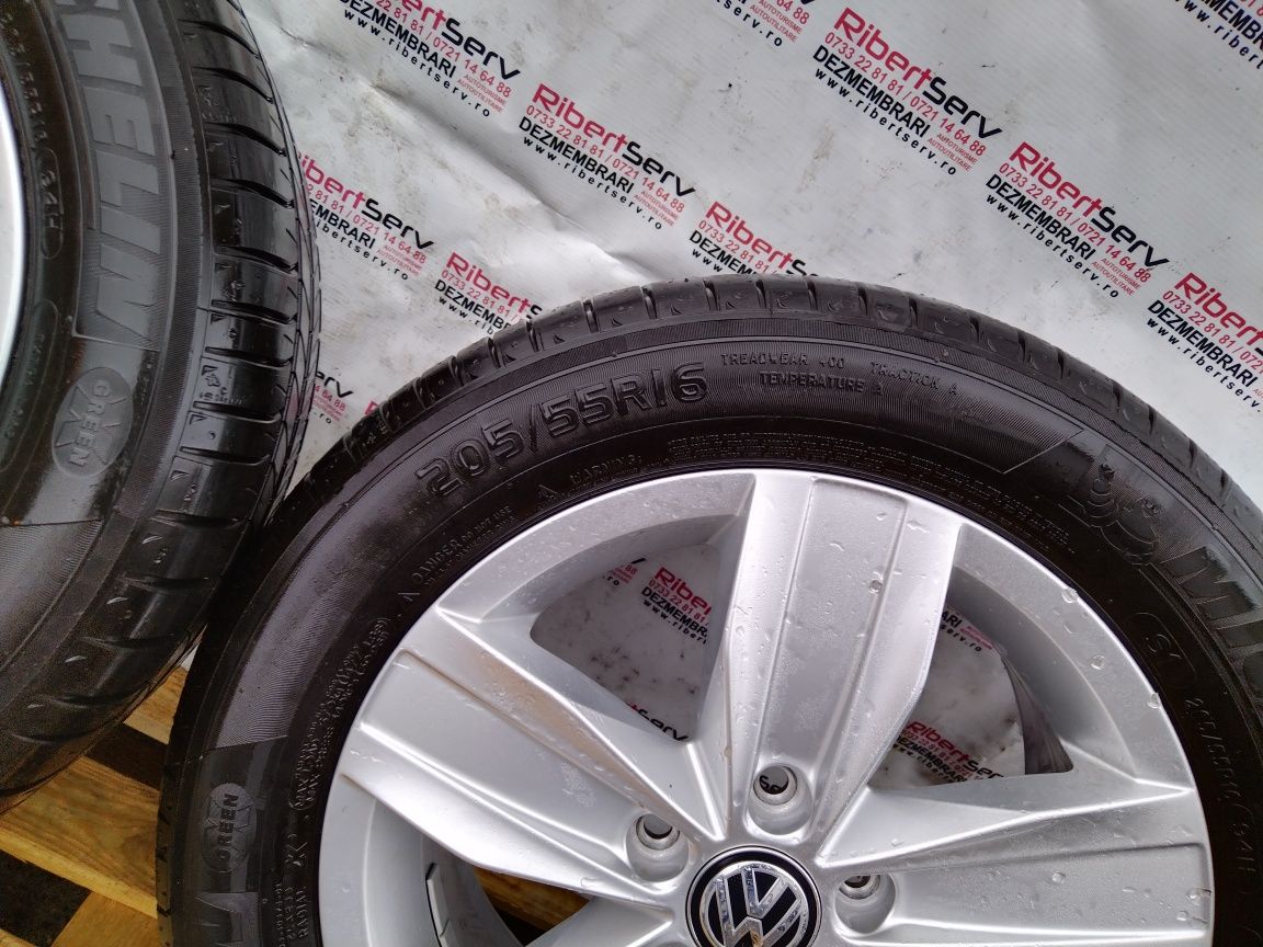 Set Jante Volkswagen aliaj R16 si anvelope vara Michelin