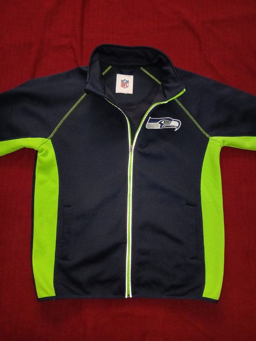 Из США, стильная утеплённая кофта на молнии, брннда Seattle Seahawks.
