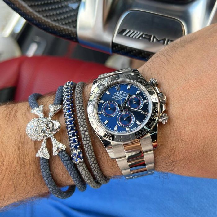 rolex daytona blue dial