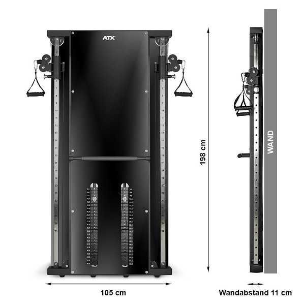 Двустранен Кросоувър ATX® Dual Pull Station - 2 х 60 кг, Фитнес Уреди