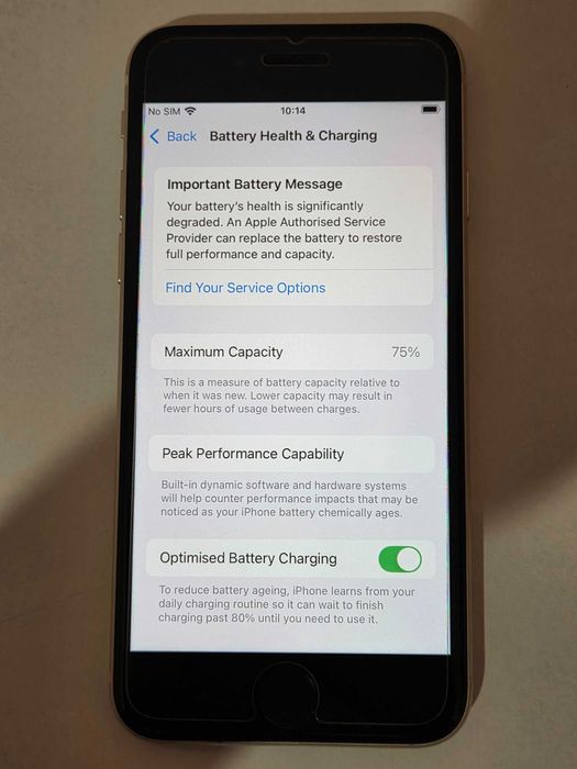iPhone SE (3rd Generation) Starlight 256 GB 75%