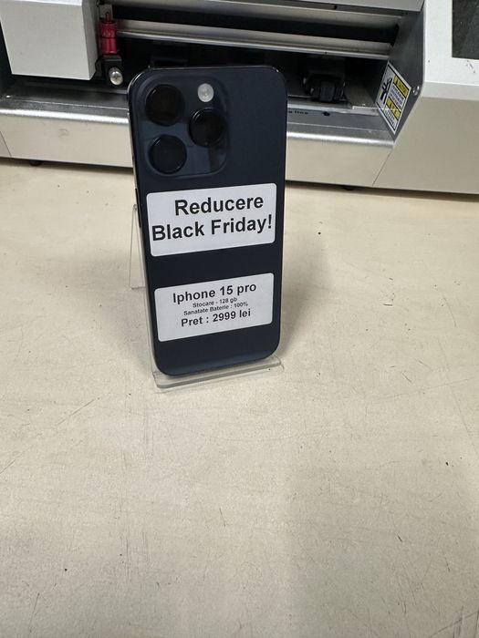 Iphone 15 pro / 128 gb / 100% baterie / folie sticla cadou