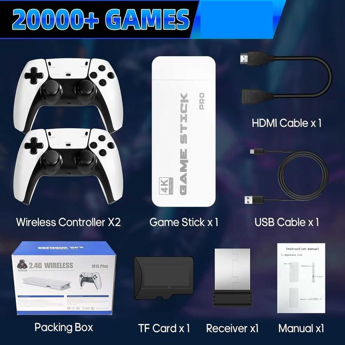 SCRIMEMO ретро игрова конзола 2025 с 20 000+ игри и HDMI