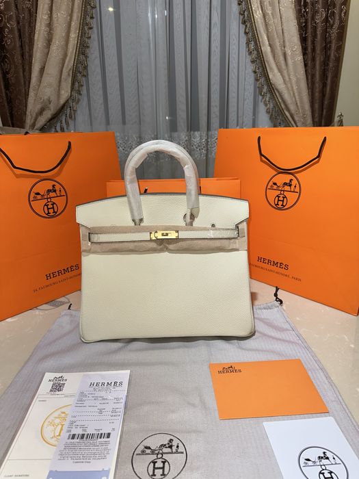 Geanta Hermes Birkin 35cm Crem/Accesorii Gold