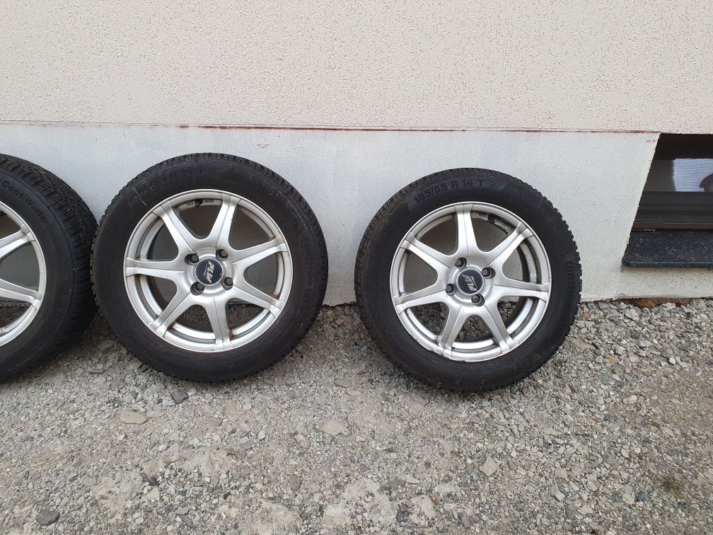 4 jante cu cauciucuri de iarna 185/55R14 4x100/54,1 6Jx14 Citroen,Kia,